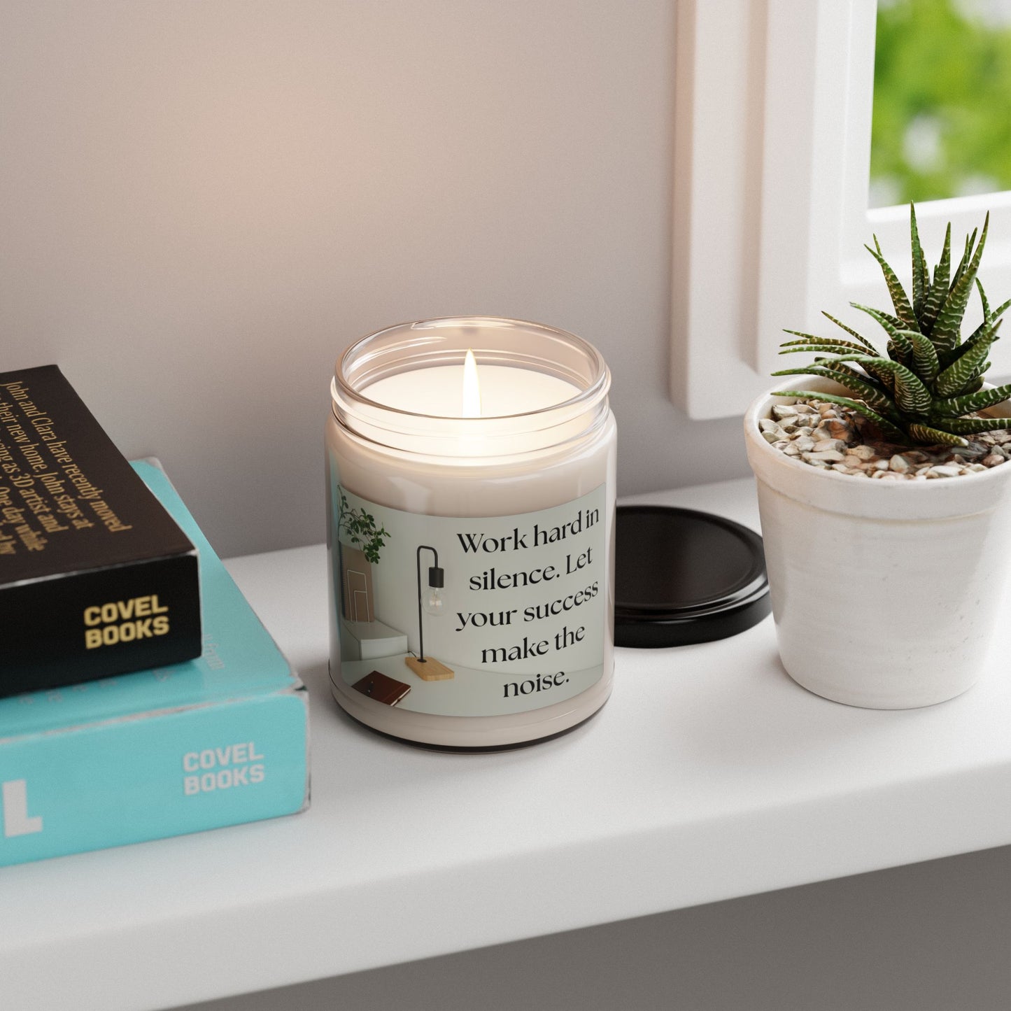 Inspirational Scented Soy Candle - "Work hard in silence. Let your success make the noise." - 9oz