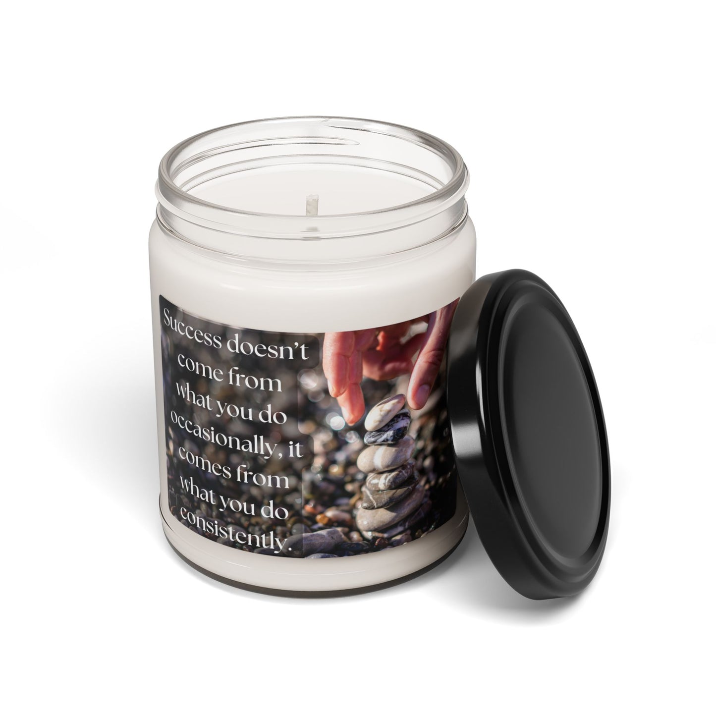 Motivational Scented Soy Candle - 9oz Inspiring Quote for Mindfulness and Relaxation