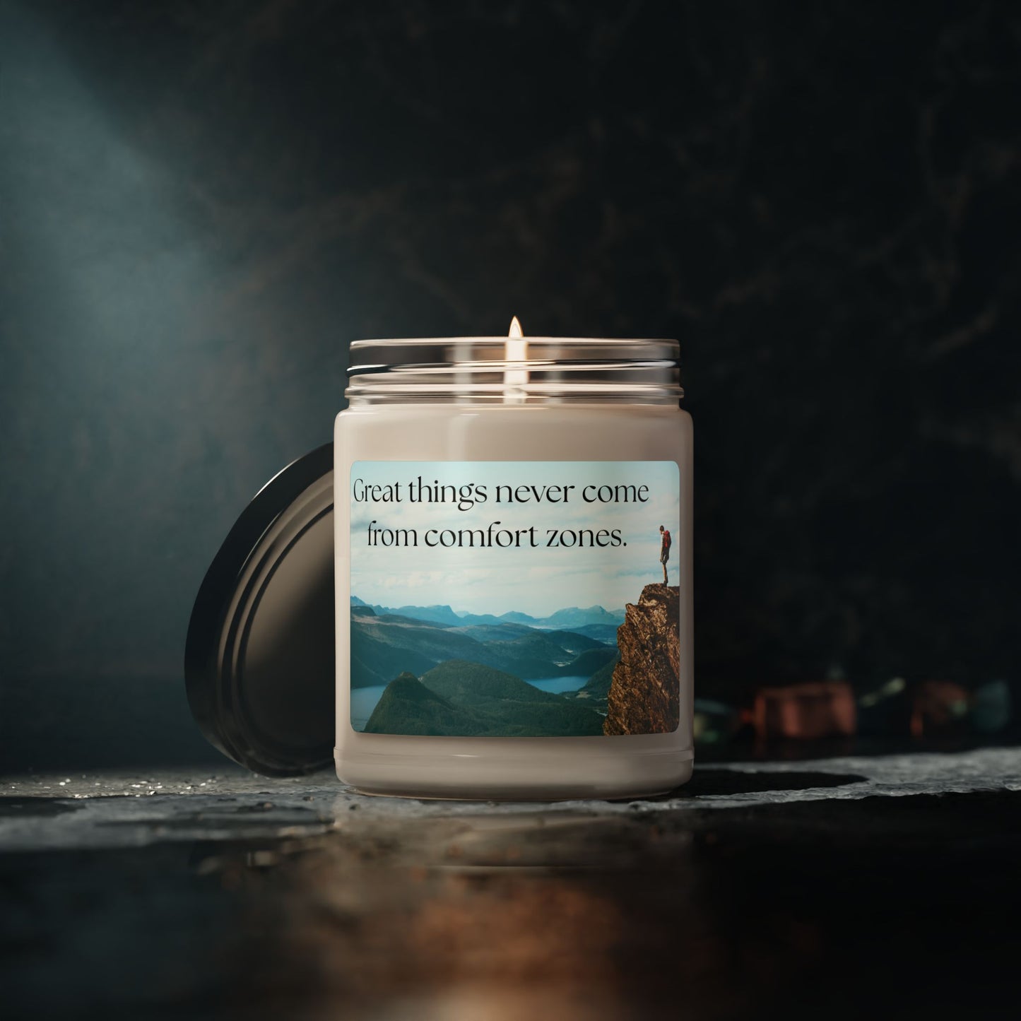 Motivational Scented Soy Candle - "Great things never come from comfort zones." - 9oz