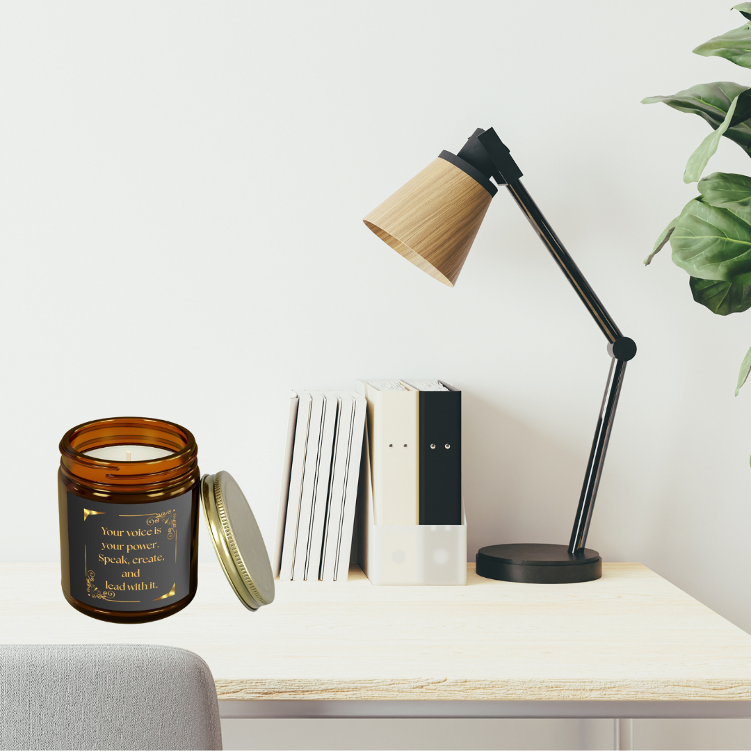 Blackberry Vanilla Scented Candle – "Your voice is your power. Speak, create, and lead with it."