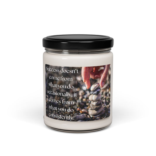 Motivational Scented Soy Candle - 9oz Inspiring Quote for Mindfulness and Relaxation